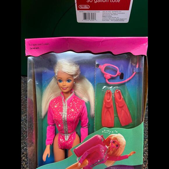 Barbie Swim 'n‎ Dive Barbie Doll 1993 Mattel 11505 Actually Swims & Kicks NRFB - Picture 2 of 8